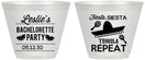 Custom Bachelorette 9 oz Wine Frosted Cups - Fiesta Siesta Tequila Repeat | 60003
