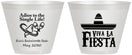 Custom Bachelorette 9 oz Wine Frosted Cups - Viva La Fiesta | 60005