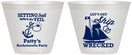 Custom Bachelorette 9 oz Wine Frosted Cups - Lets Get Ship Wrecked | 60011