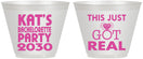 Custom Bachelorette 9 oz Wine Frosted Cups - This Just Got Real | 60013
