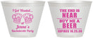 Custom Bachelorette 9 oz Wine Frosted Cups - I Got Wasted | 60015