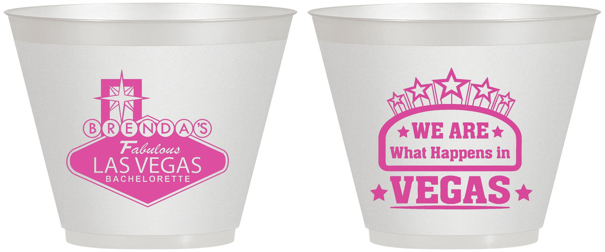Custom Bachelorette 9 oz Wine Frosted Cups - Las Vegas | 60016