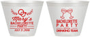 Custom Bachelorette 9 oz Wine Frosted Cups - Official Drink Team | 60017