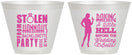 Custom Bachelorette 9 oz Wine Frosted Cups - Raising A Little Hell | 60020