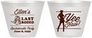 Custom Bachelorette 9 oz Wine Frosted Cups - Last Rodeo | 60021