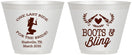 Custom Bachelorette 9 oz Wine Frosted Cups - One Last Ride | 60024