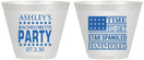 Custom Bachelorette 9 oz Wine Frosted Cups - Star Spangled Hammered | 60025