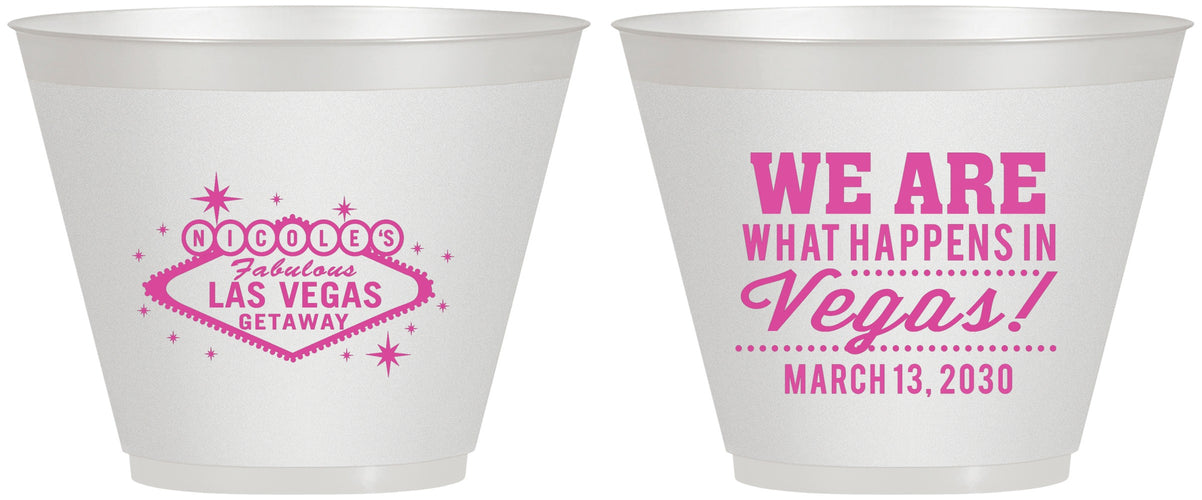 Custom Bachelorette 9 oz Wine Frosted Cups - Las Vegas | 60029