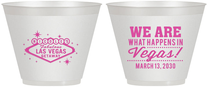 Custom Bachelorette 9 oz Wine Frosted Cups - Las Vegas | 60029