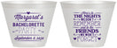 Custom Bachelorette 9 oz Wine Frosted Cups - Nights Remember | 60034