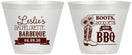 Custom Bachelorette 9 oz Wine Frosted Cups - Boots Bouquets Bbq | 60035