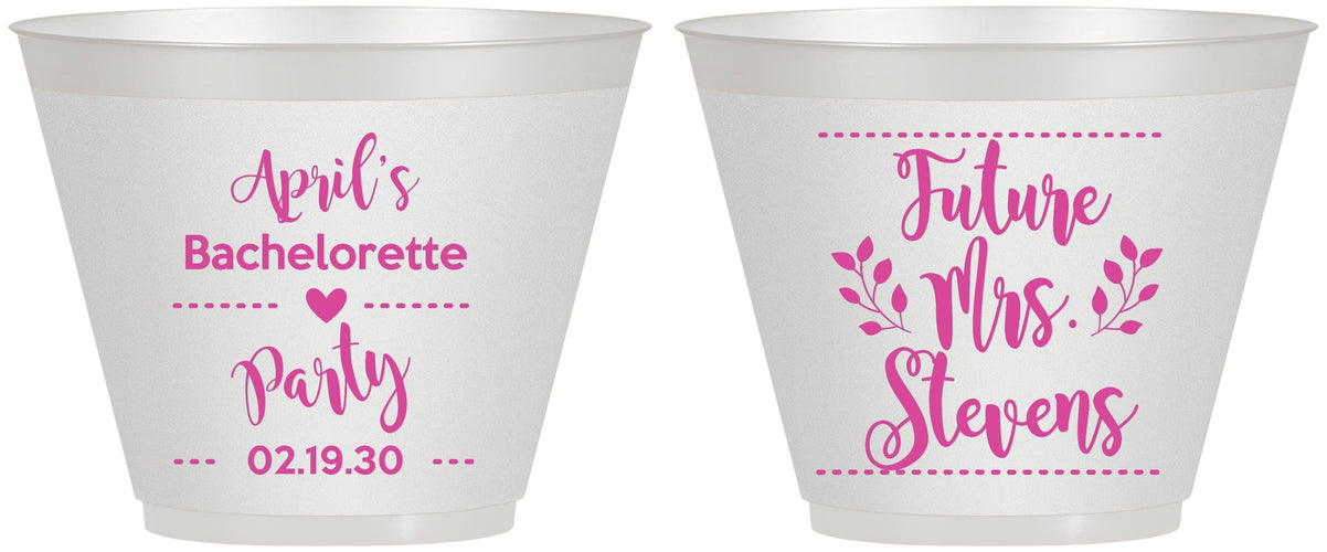 Custom Bachelorette 9 oz Wine Frosted Cups - Future Mrs | 60037