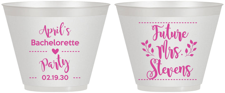Custom Bachelorette 9 oz Wine Frosted Cups - Future Mrs | 60037
