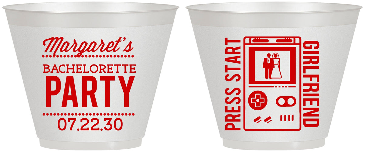 Custom Bachelorette 9 oz Wine Frosted Cups - Video Games | 60039