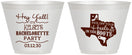Custom Bachelorette 9 oz Wine Frosted Cups - Texas Cowgirl | 60041