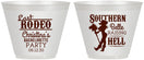 Custom Bachelorette 9 oz Wine Frosted Cups - Raising Hell Last Rodeo | 60042