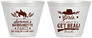 Custom Bachelorette 9 oz Wine Frosted Cups - Its About To Get Real | 60043