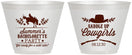 Custom Bachelorette 9 oz Wine Frosted Cups - Saddle Up Cowgirls | 60045
