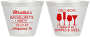 Custom Bachelorette 9 oz Wine Frosted Cups - Girls Night | 60054