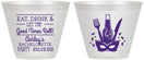 Custom Bachelorette 9 oz Wine Frosted Cups - Mardi Gras | 60057