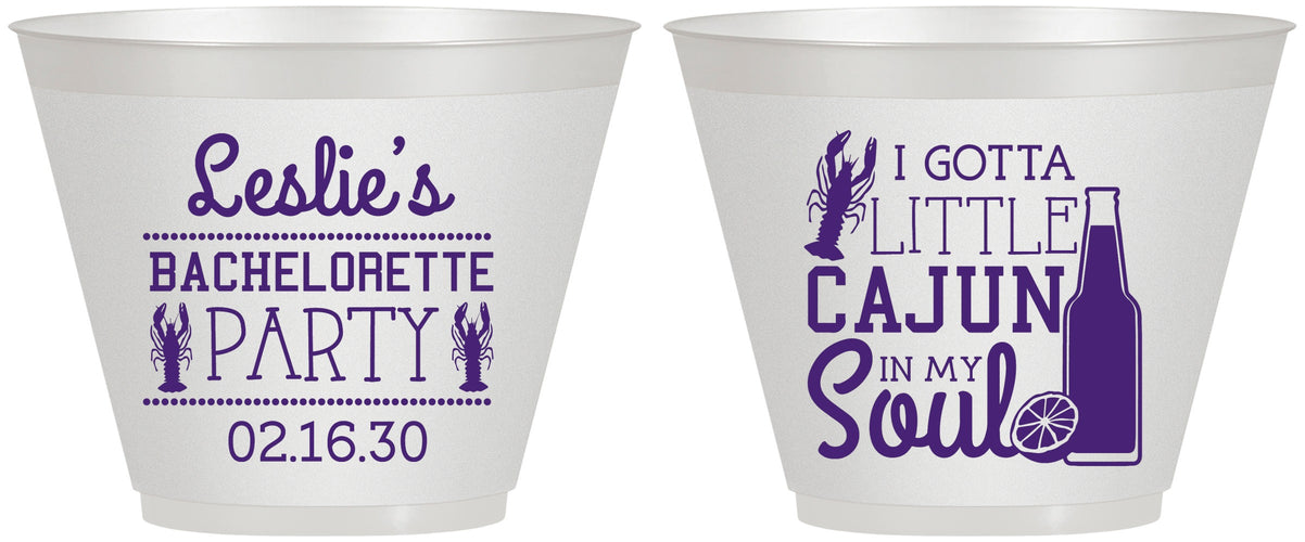 Custom Bachelorette 9 oz Wine Frosted Cups - Little Cajun In My Soul | 60058
