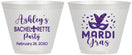Custom Bachelorette 9 oz Wine Frosted Cups - Mardi Gras | 60060