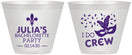 Custom Bachelorette 9 oz Wine Frosted Cups - Mardi Gras I Do Crew | 60063