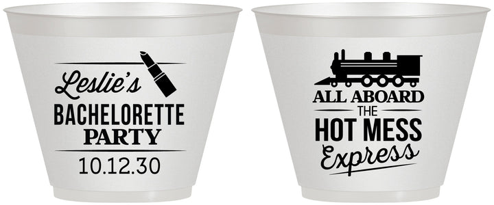 Custom Bachelorette 9 oz Wine Frosted Cups - Hot Mess Express | 60075