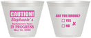 Custom Bachelorette 9 oz Wine Frosted Cups - Drunk Yes Or No | 60083