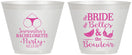 Custom Bachelorette 9 oz Wine Frosted Cups - Brides Bells Boudoir | 60085