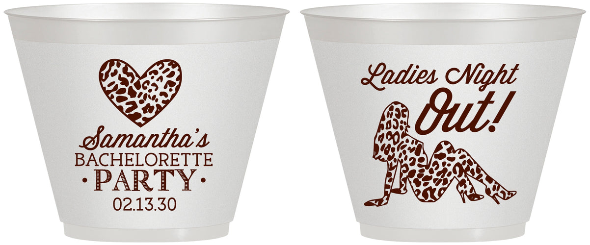 Custom Bachelorette 9 oz Wine Frosted Cups - Ladies Night Out | 60086