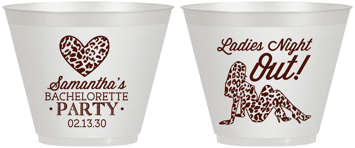Custom Bachelorette 9 oz Wine Frosted Cups - Ladies Night Out | 60086