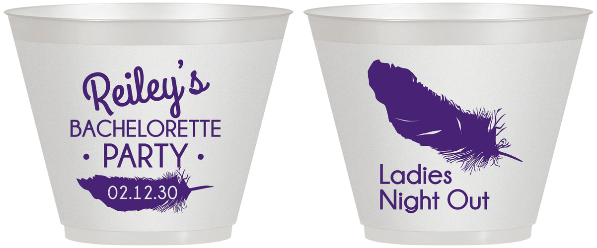 Custom Bachelorette 9 oz Wine Frosted Cups - Ladies Night Out | 60087