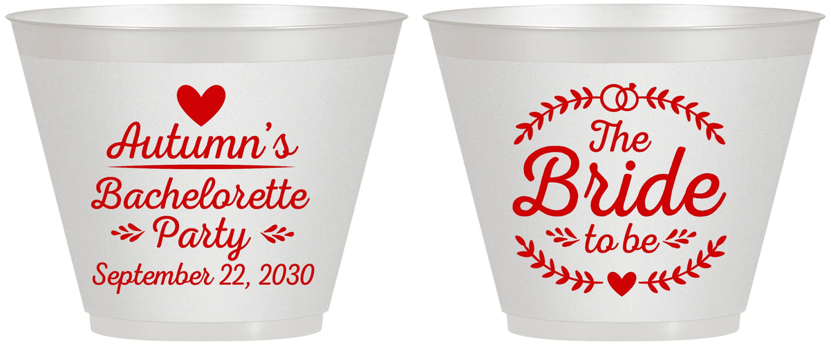 Custom Bachelorette 9 oz Wine Frosted Cups - Bride To Be | 60088
