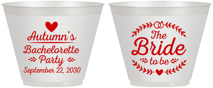 Custom Bachelorette 9 oz Wine Frosted Cups - Bride To Be | 60088