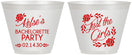 Custom Bachelorette 9 oz Wine Frosted Cups - Just The Girls | 60089