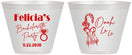 Custom Bachelorette 9 oz Wine Frosted Cups - Paris | 60090