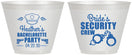 Custom Bachelorette 9 oz Wine Frosted Cups - Police Security Crew | 60091