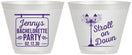 Custom Bachelorette 9 oz Wine Frosted Cups - Stroll On Down | 60092