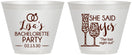 Custom Bachelorette 9 oz Wine Frosted Cups - The Last Night Out | 60097