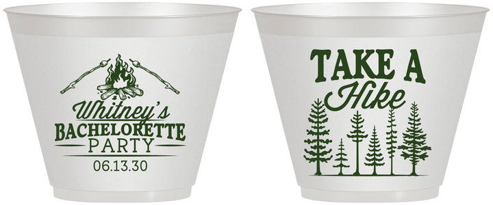 Custom Bachelorette 9 oz Wine Frosted Cups - Camping | 60098