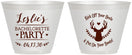 Custom Bachelorette 9 oz Wine Frosted Cups - Deer Heels Boots | 60102