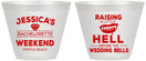 Custom Bachelorette 9 oz Wine Frosted Cups - Raising A Little Hell | 60106