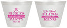 Custom Bachelorette 9 oz Wine Frosted Cups - Final Fling Before The Ring | 60110