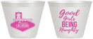 Custom Bachelorette 9 oz Wine Frosted Cups - Good Girls Naughty | 60111