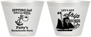 Custom Bachelorette 9 oz Wine Frosted Cups - Setting Sail Before Veil | 60116