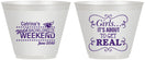 Custom Bachelorette 9 oz Wine Frosted Cups - About To Get Real | 60123