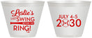 Custom Bachelorette 9 oz Wine Frosted Cups - Last Swing Before Ring | 60128
