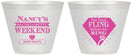 Custom Bachelorette 9 oz Wine Frosted Cups - Final Fling Before The Ring | 60129