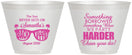 Custom Bachelorette 9 oz Wine Frosted Cups - Something Borrowed | 60133